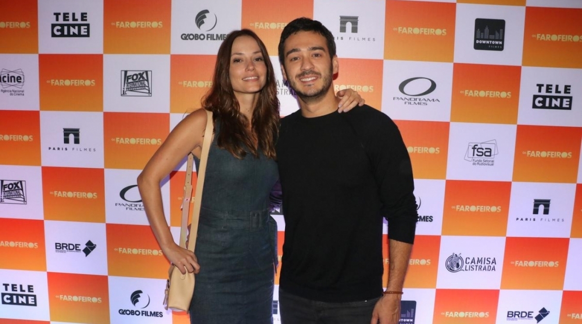 O casal Rosanne Mulholland e Marcos Veras