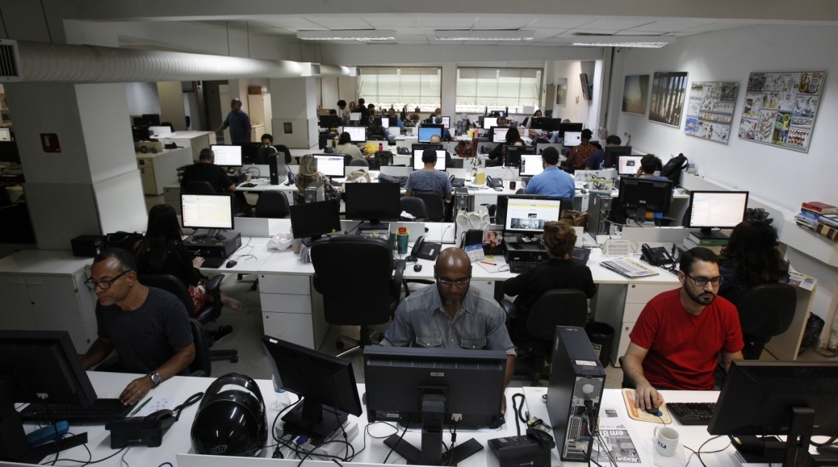 28/02/2018. Redação do Jornal O Dia e Meia Hora. Foto - Alexandre Brum / Agência O dia