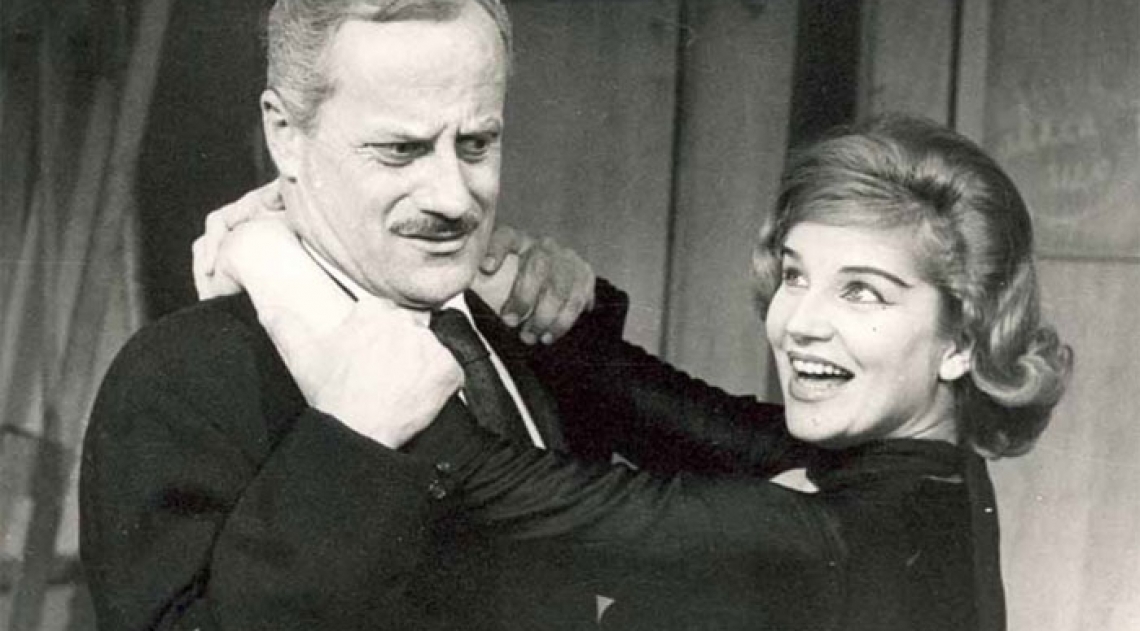 Tônia Carrero e Paulo Autran em "Seis Personagens à Procura de um Autor", de Luigi Pirandello, em 1959. Autran foi o seu amigo e maior parceiro de cena