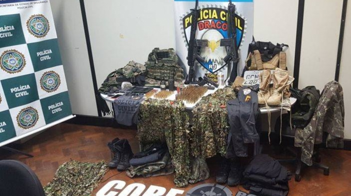 Material apreendido durante a ação