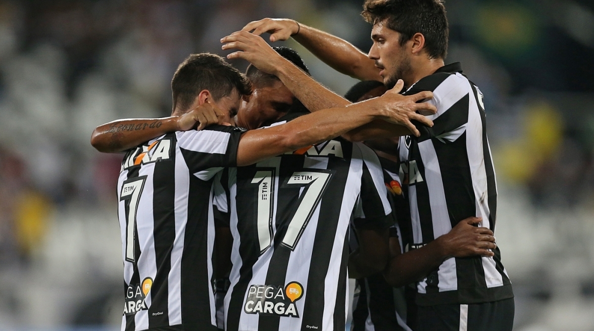 06/03/2018. O jogador Pimpão comemora seu gol durante a partida entre Botafogo x Bangu no Estadio Nilton Santos, válida pela 4ª Rodada da Taça Rio (2º Turno do Campeonato Carioca. Foto -  Vitor Silva / SSPress / Botafogo