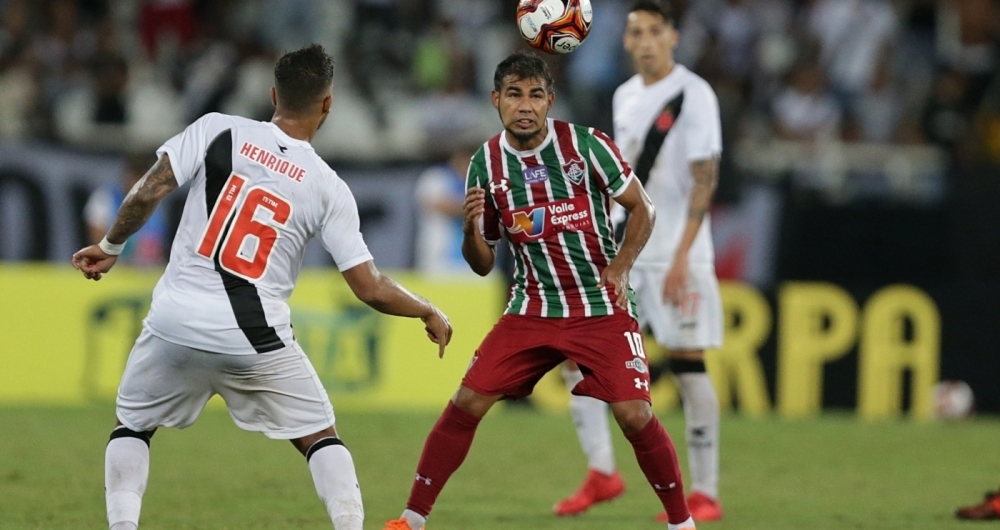 Sornoza em atuação no clássico contra o Vasco