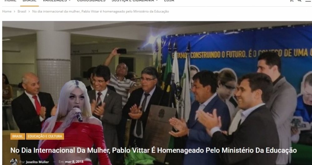 Duas recentes fake news: a homenagem do Minist�rio da Educa��o a Pabllo Vittar e a candidatura de Suzane von Richthofen: longe da realidade, mas compartilhadas por milhares de pessoas
