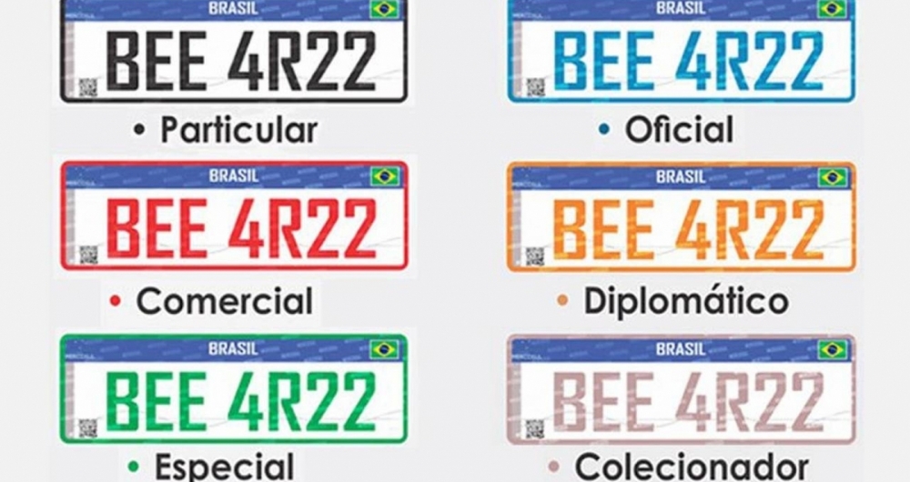 Novas placas, padr�o Mercosul