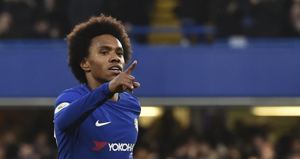 Willian marcou o gol da vit�ria do Chelsea 