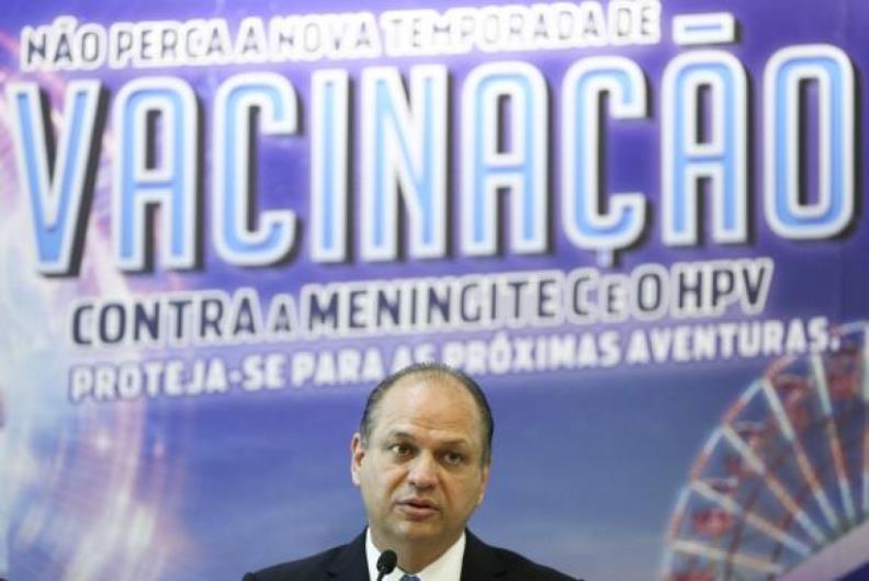 O ministro da Sa�de, Ricardo Barros, lan�a campanha de vacina��o contra meningite e HPV