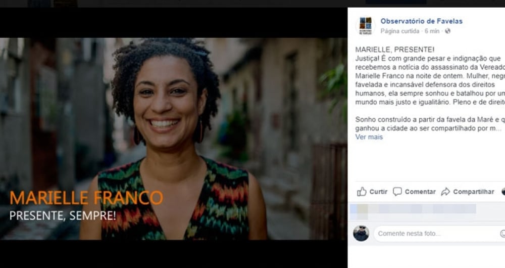 Maré Lamenta Morte De Marielle Franco O Dia Rio De Janeiro