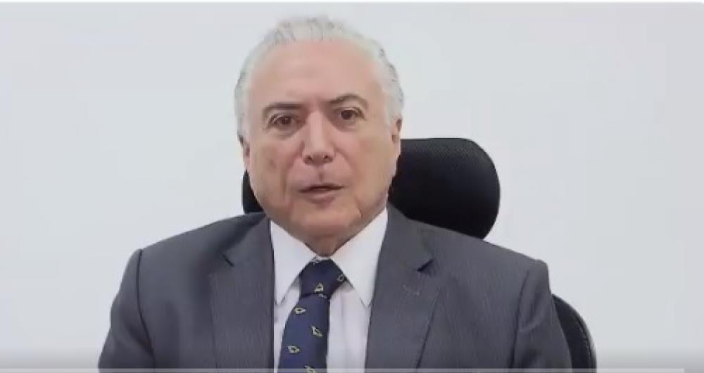 Em vídeo, Temer diz que governo decretou intervenção no Rio de Janeiro para acabar com banditismo desenfreado e forças das organizações criminosas.