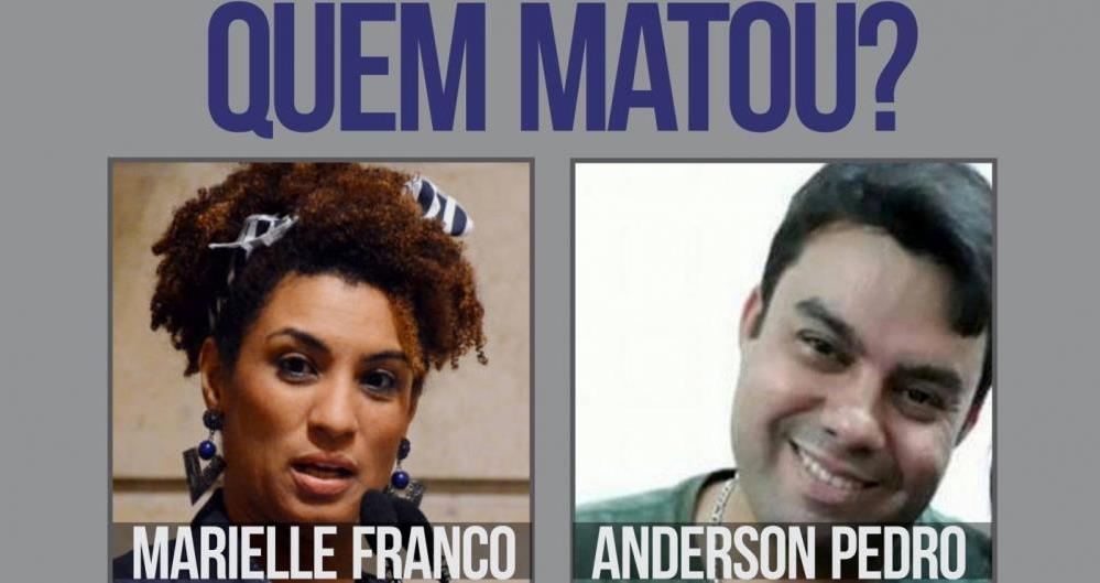 Cartaz do Disque Denúncia sobre o caso Marielle Franco