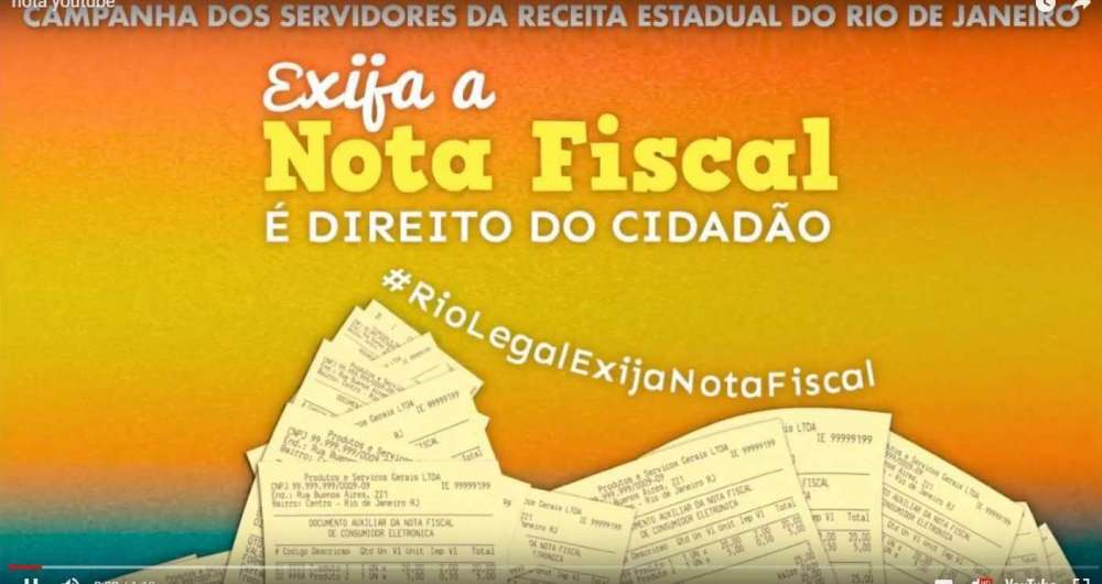 Campanha conscientiza consumidores do Estado do Rio a exigirem nota fiscal