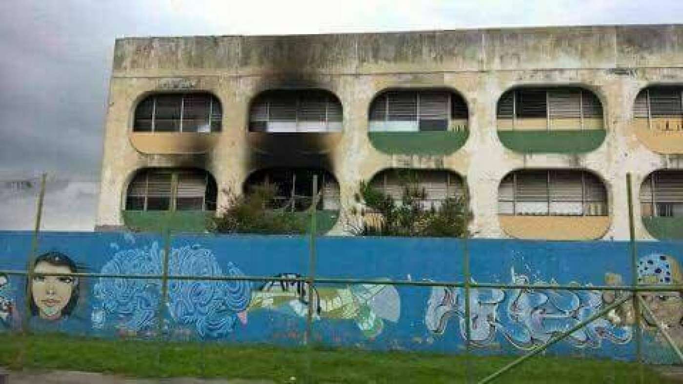 Ciep Dom Oscar Romero foi incendiado  - Reprodução Internet 