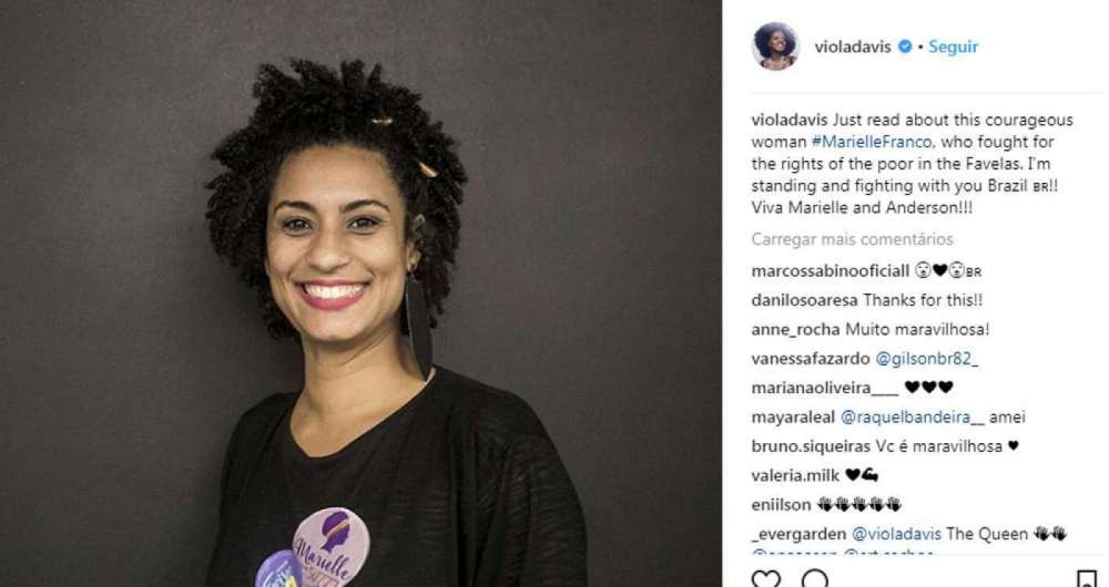 Viola David faz homenagem para Marielle Franco