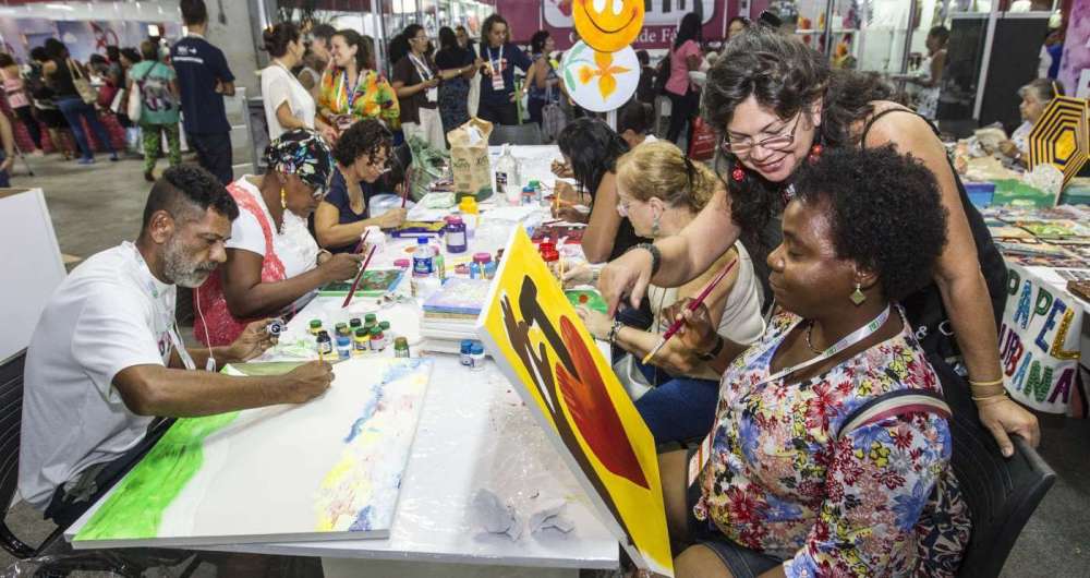 A feira Rio Artes Manuais teve oficinas sobre diferentes t�cnicas
