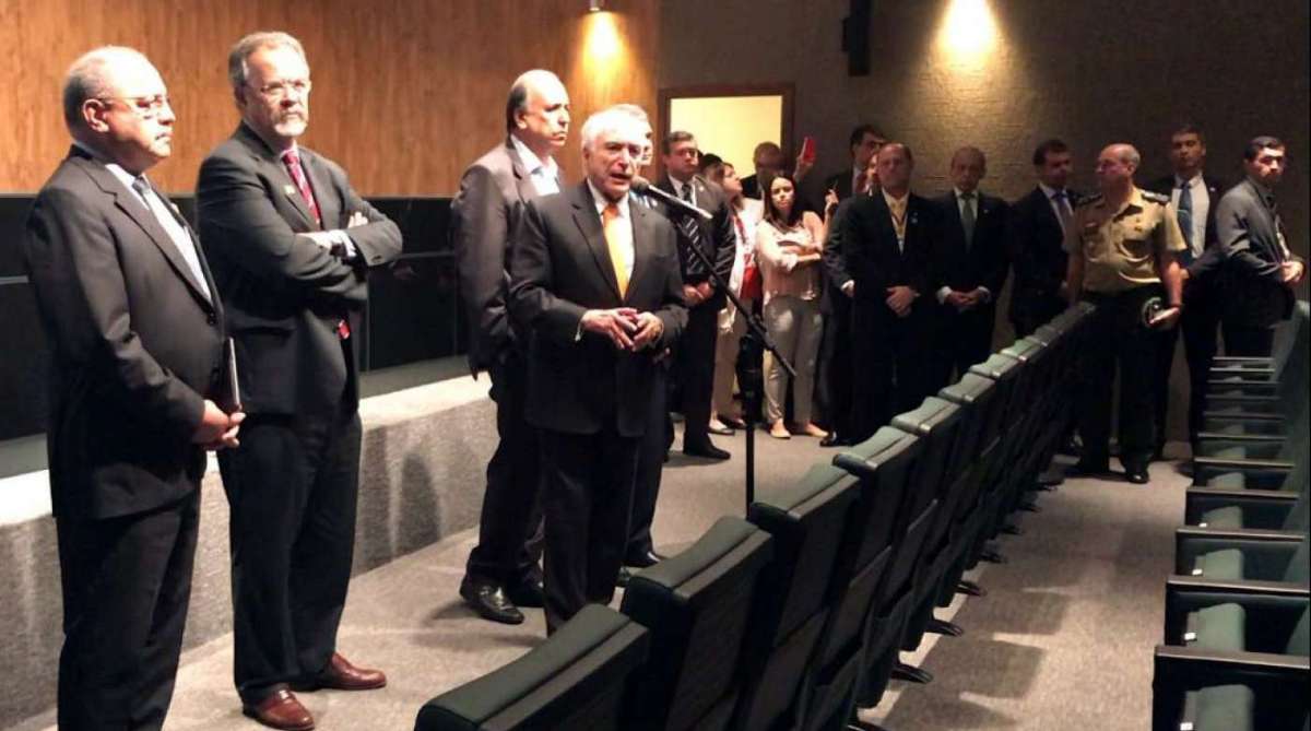 Michel Temer em reunião com o Gabinete da Intervenção Federal no Rio (GIFRJ)