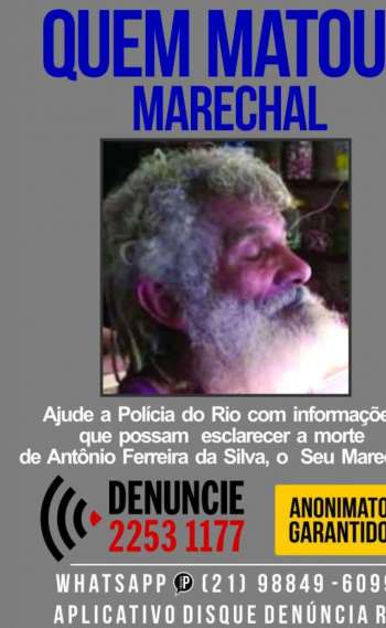 Disque Den�ncia pede informa��es sobre quem matou morador da Rocinha