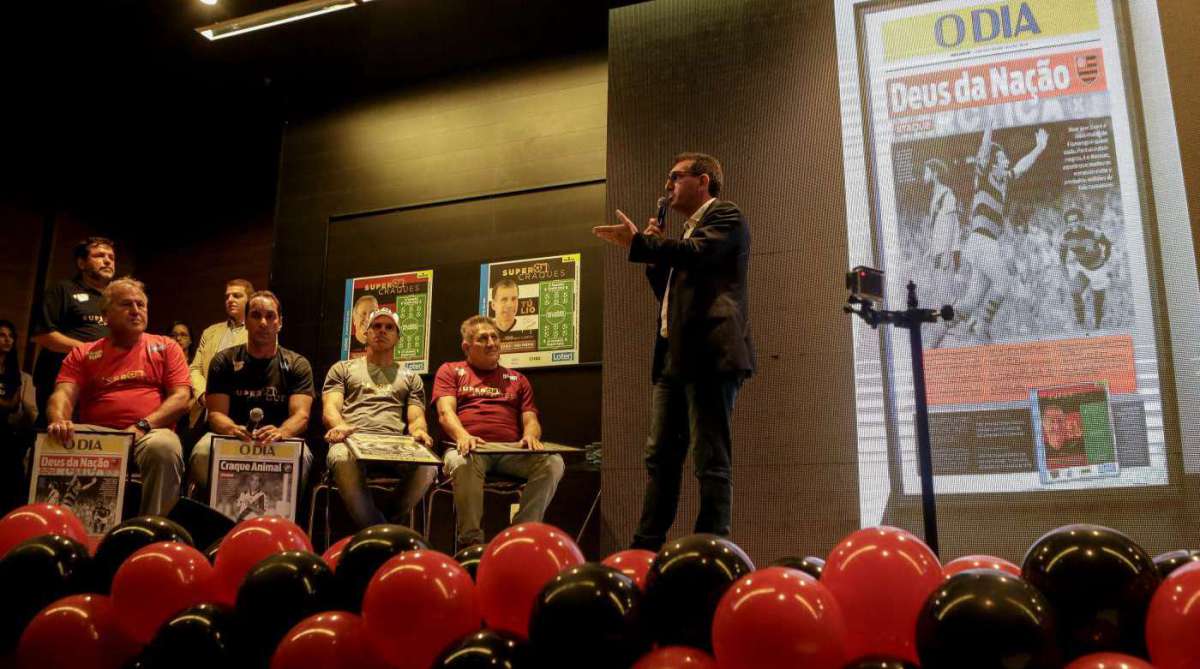 23/03/2018 - Lançamento da Raspa Rio no estádio do Maracnã, em parceria com o jornal. Na foto acima O Presidente do Jornal O Dia Marcos Salles durante lançamento da parceria com a Loterj. Foto: Luciano Belford / Agencia O Dia