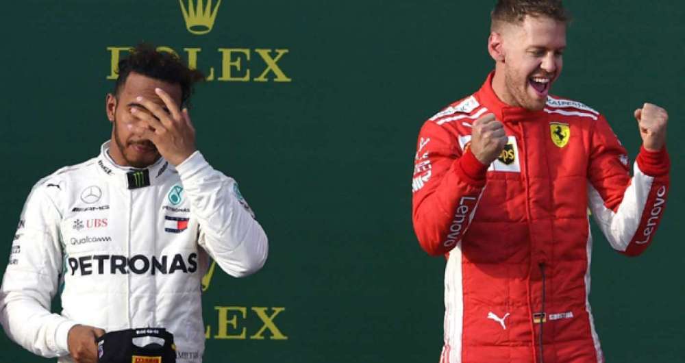 Vettel levou a melhor sobre Hamilton na primeira disputa entre os tetracampe�es