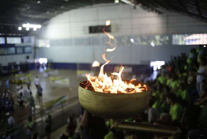 Neste ano, cerimnia de abertura ocorreu na vila olmpica de Duque de Caxias
