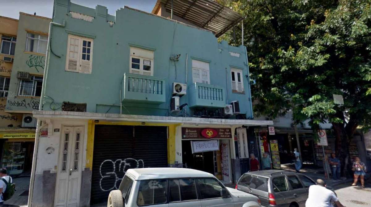 Imóvel que pegou fogo na Rua Real Grandeza, em Botafogo
