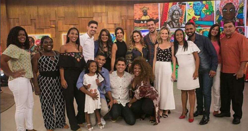 F�tima Bernardes e os convidados do programa 'Encontro'