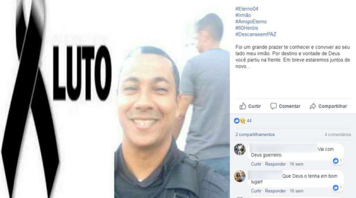 Cabo fez homenagem a colega morto