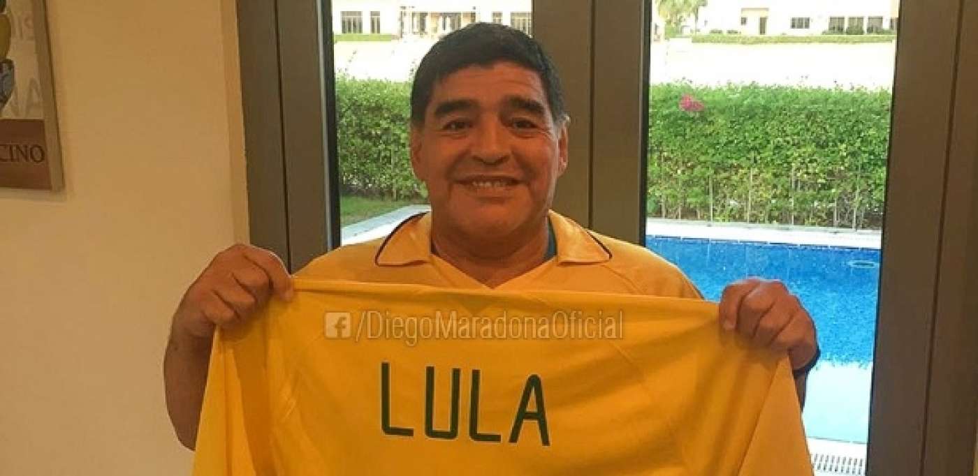 Maradona declara apoio a Lula - Reprodução