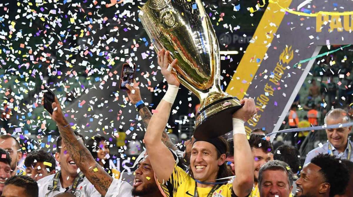 Corinthians vence Palmeiras e conquista t&iacute;tulo paulista - AFP / NELSON ALMEIDA