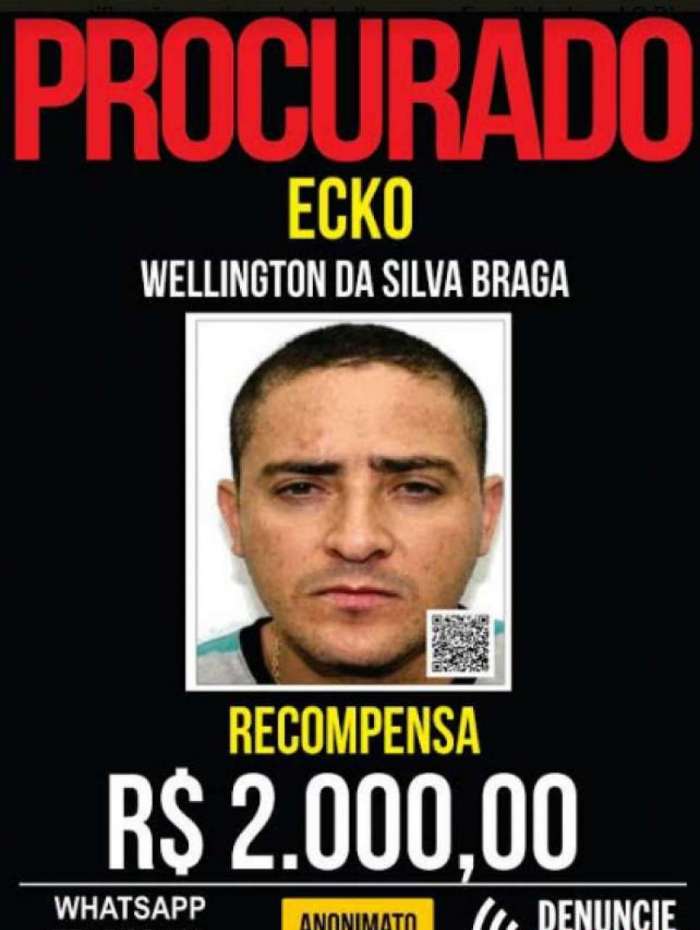 Portal dos Procurados pede informa��es sobre Wellington da Silva Braga, o Ecko