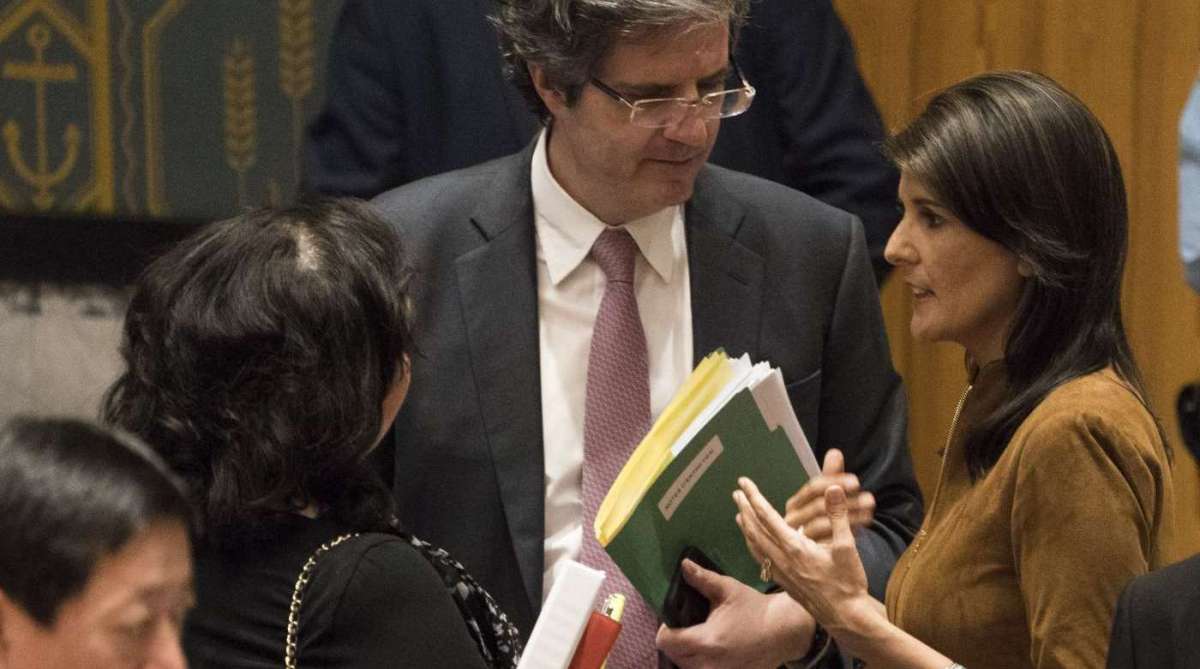 Embaixador francês na ONU, Karen Pierce