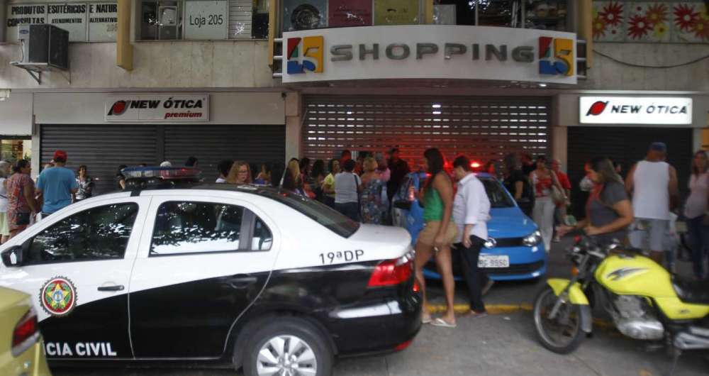 Crime ocorreu no Shopping 45, na Tijuca