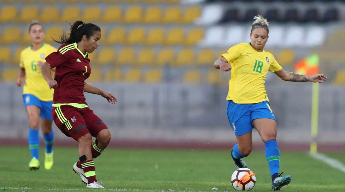 Brasil faz 4 a 0 na Venezuela pela Copa América Feminina de Futebol