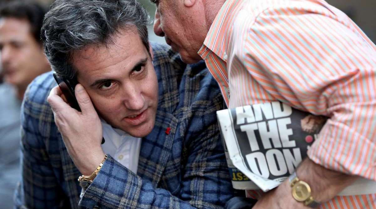 NEW YORK, NY - APRIL 13: Michael Cohen, U.S. President Donald Trump's personal attorney, takes a call near the Loews Regency hotel on Park Ave on April 13, 2018 in New York City. Following FBI raids on his home, office and hotel room, the Department of Justice announced that they are placing him under criminal investigation.   Yana Paskova/Getty Images/AFP