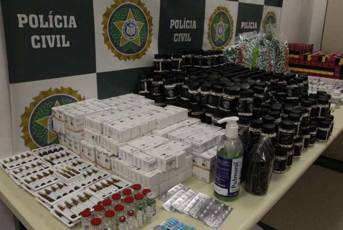 Carga de anabolizantes apreendia pela PolÃ­cia Civil em abril de 2018