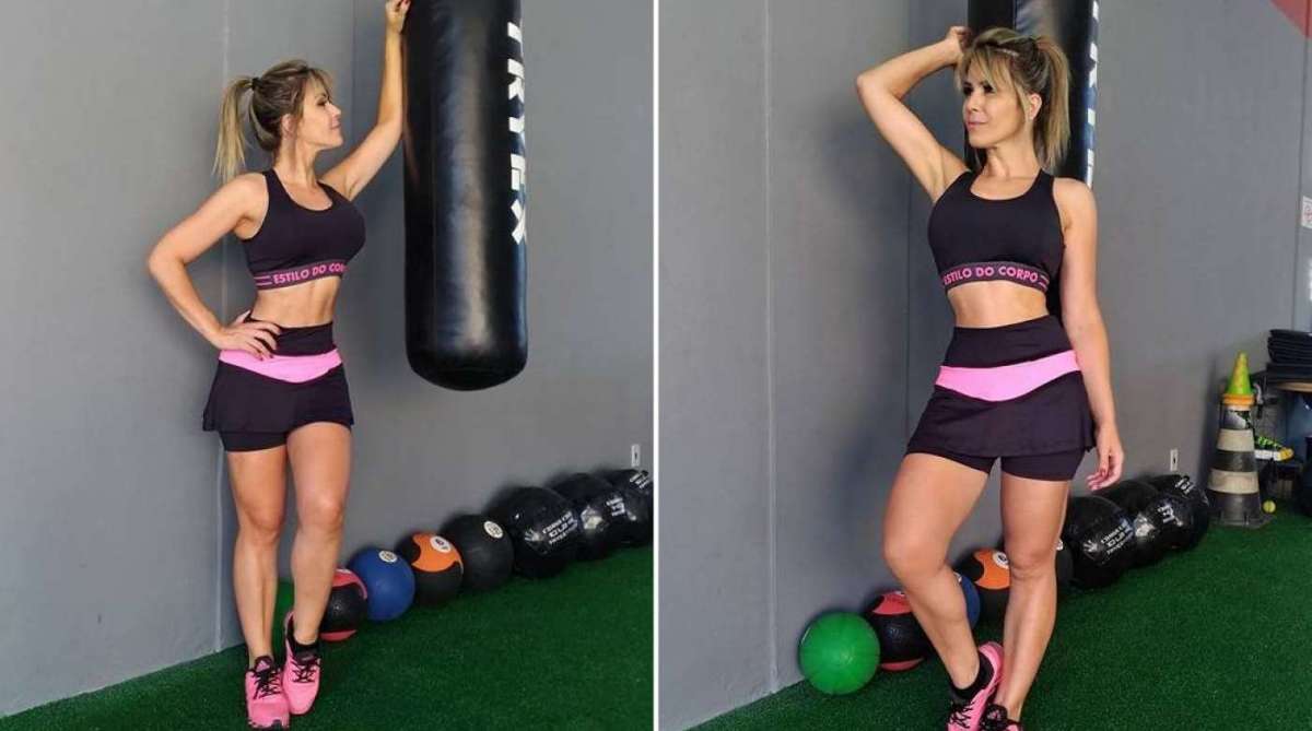 Tânia Oliveira em ensaio de moda fitness