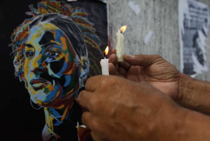 Marielle Franco e Anderson Gomes foram homenageados em diversos pontos da cidade