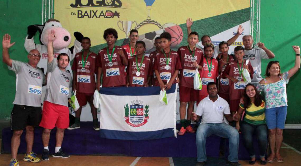 14/04/2018 - Caderno Baixada. Jogos da Baixada. Premia��o Futsal Masculino Sub 14. Foto: Fernanda Dias / Ag�ncia O Dia.