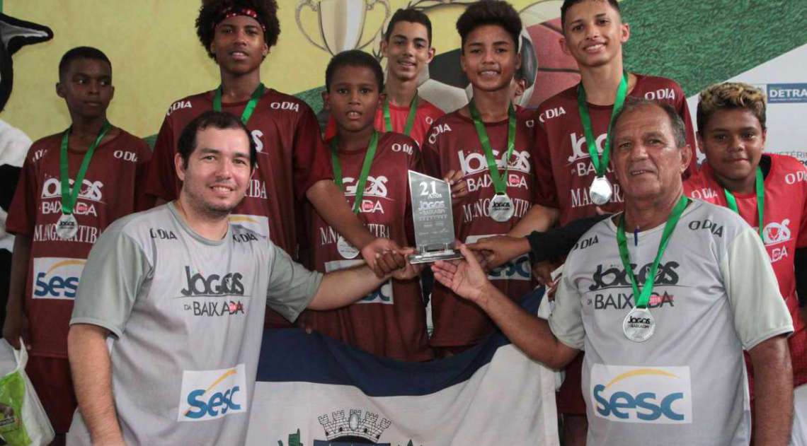 14/04/2018 - Caderno Baixada. Jogos da Baixada. Premia��o Futsal Masculino Sub 14. Foto: Fernanda Dias / Ag�ncia O Dia.