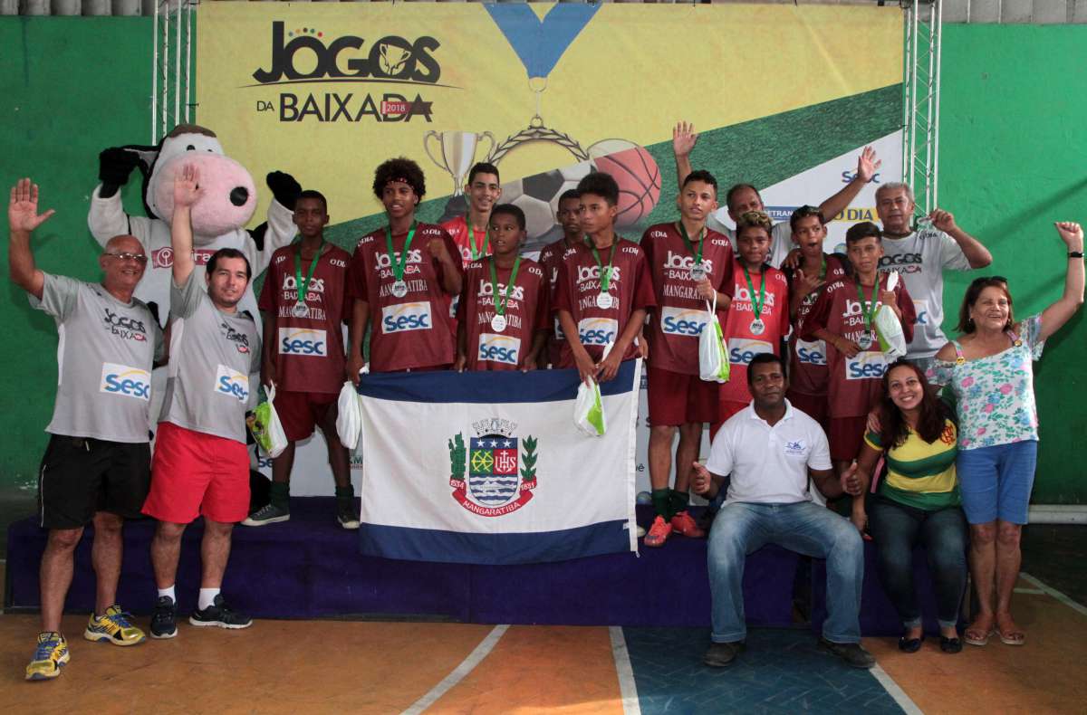 14/04/2018 - Caderno Baixada. Jogos da Baixada. Premiação Futsal Masculino Sub 14. Foto: Fernanda Dias / Agência O Dia.