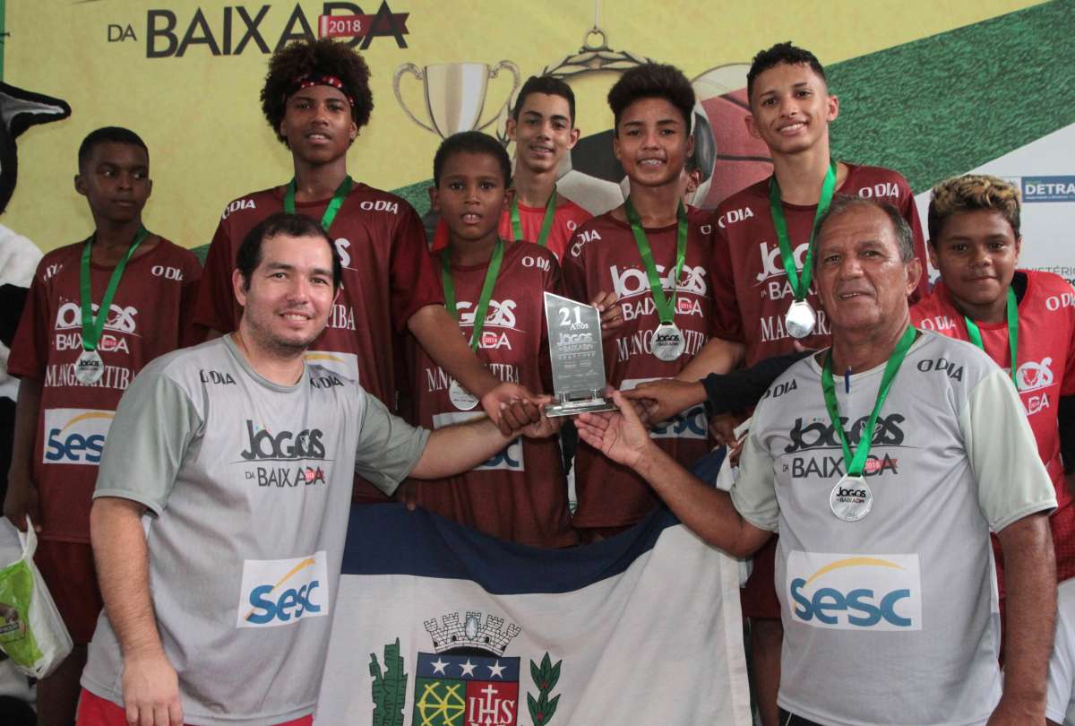 14/04/2018 - Caderno Baixada. Jogos da Baixada. Premiação Futsal Masculino Sub 14. Foto: Fernanda Dias / Agência O Dia.