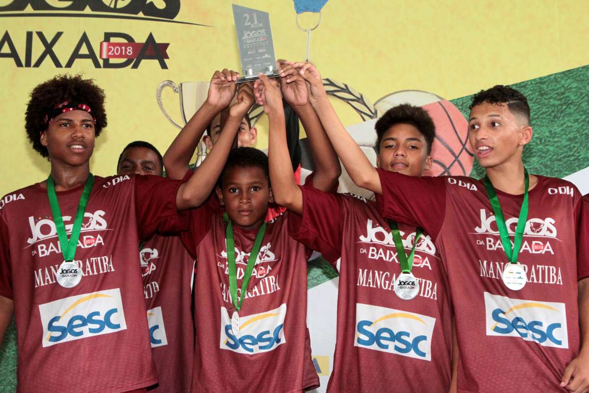 14/04/2018 - Caderno Baixada. Jogos da Baixada. Premiação Futsal Masculino Sub 14. Foto: Fernanda Dias / Agência O Dia.