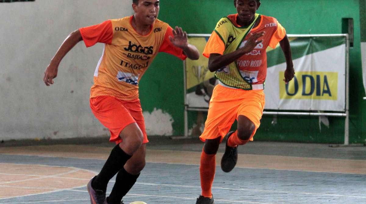 15/04/2018 - Caderno Baixada. Jogos da Baixada. Futsal Sub 17 masculino. Foto: Fernanda Dias / Agência O Dia.