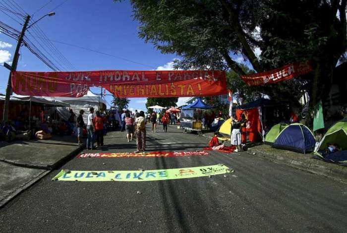 Acampamento Lula Livre, em Curitiba