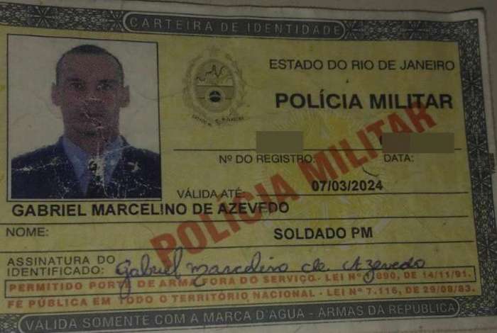 Soldado Gabriel Marcelino de Azevedo foi preso