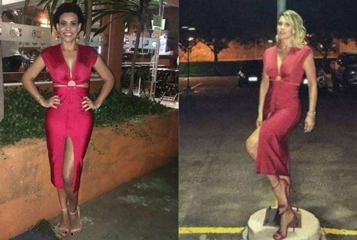 A atriz usou o modelo para a grava��o do programa Tamanho Fam�lia