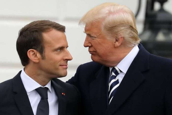 Macron e Trump: entrosados, mas em posi��es diferentes sobre o Ir�