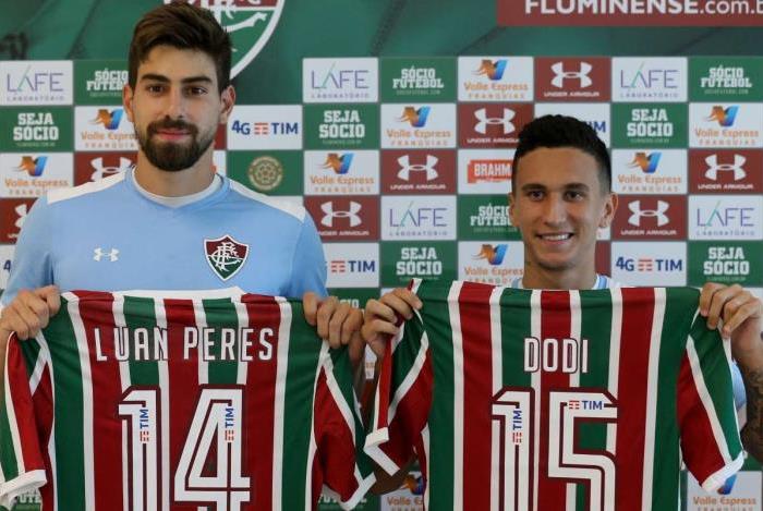 Zagueiro Luan Peres e volante Dodi foram apresentados pelo Fluminense