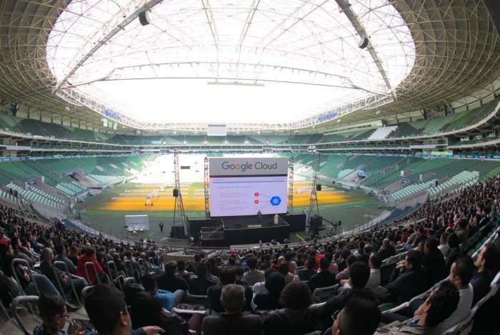 No ano passado, o treinamento em Google Cloud foi no Allianz Parque, em S�o Paulo
