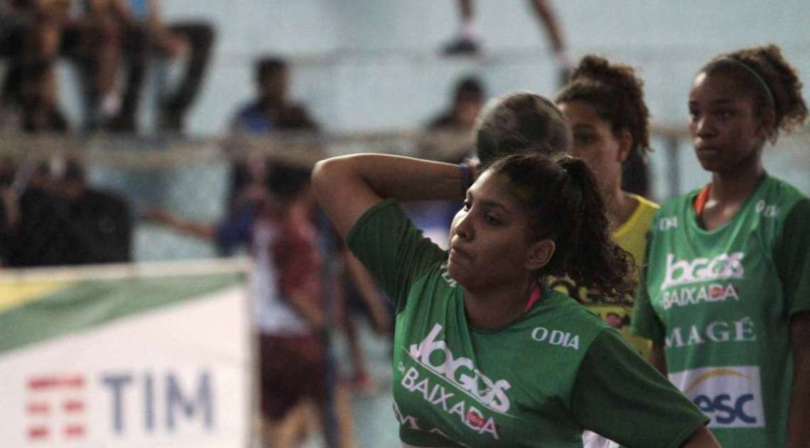 28/04/2018 - Caderno Baixada. Jogos da Baixada. Handbol feminino sub 17. Foto: Fernanda Dias / Ag�ncia O Dia.