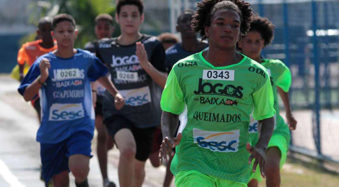 28/04/2018 - Caderno Baixada. Jogos da Baixada. Atletismo.Foto: Fernanda Dias / Ag�ncia O Dia.