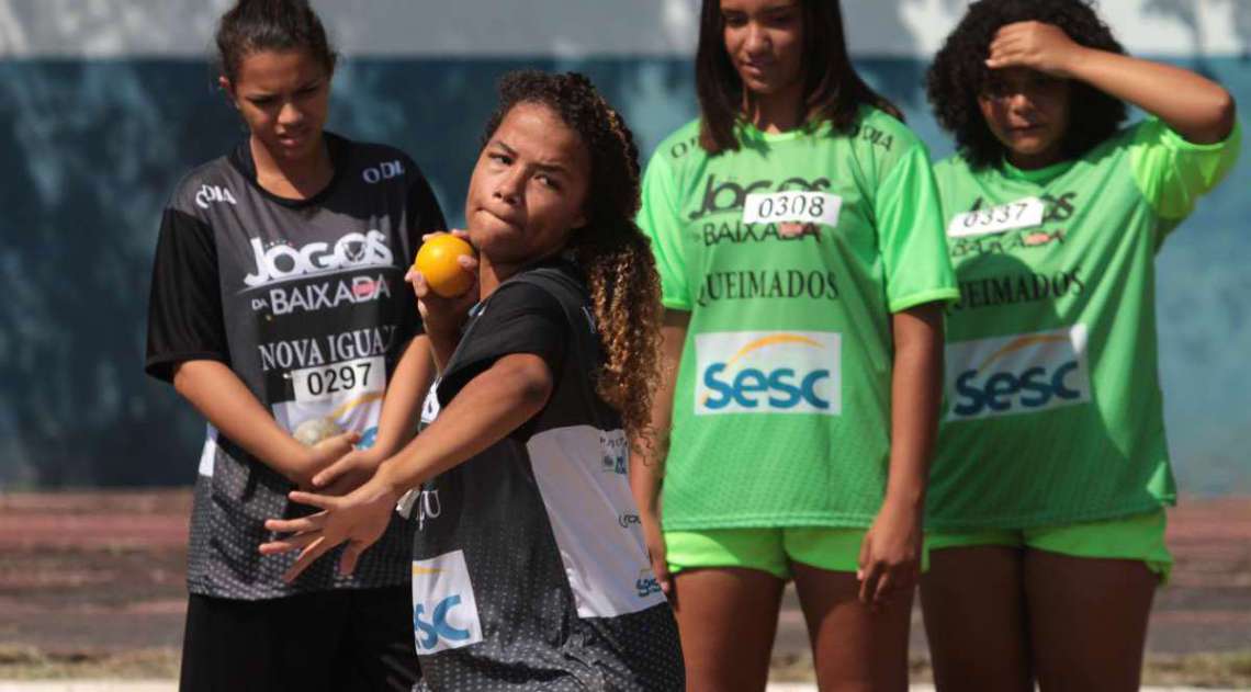 28/04/2018 - Caderno Baixada. Jogos da Baixada. Atletismo.Foto: Fernanda Dias / Ag�ncia O Dia.